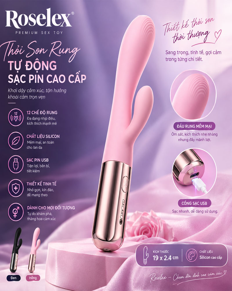 CÂY RUNG KÍCH THÍCH ĐIỂM G GALAKU – 10 CHẾ ĐỘ RUNG