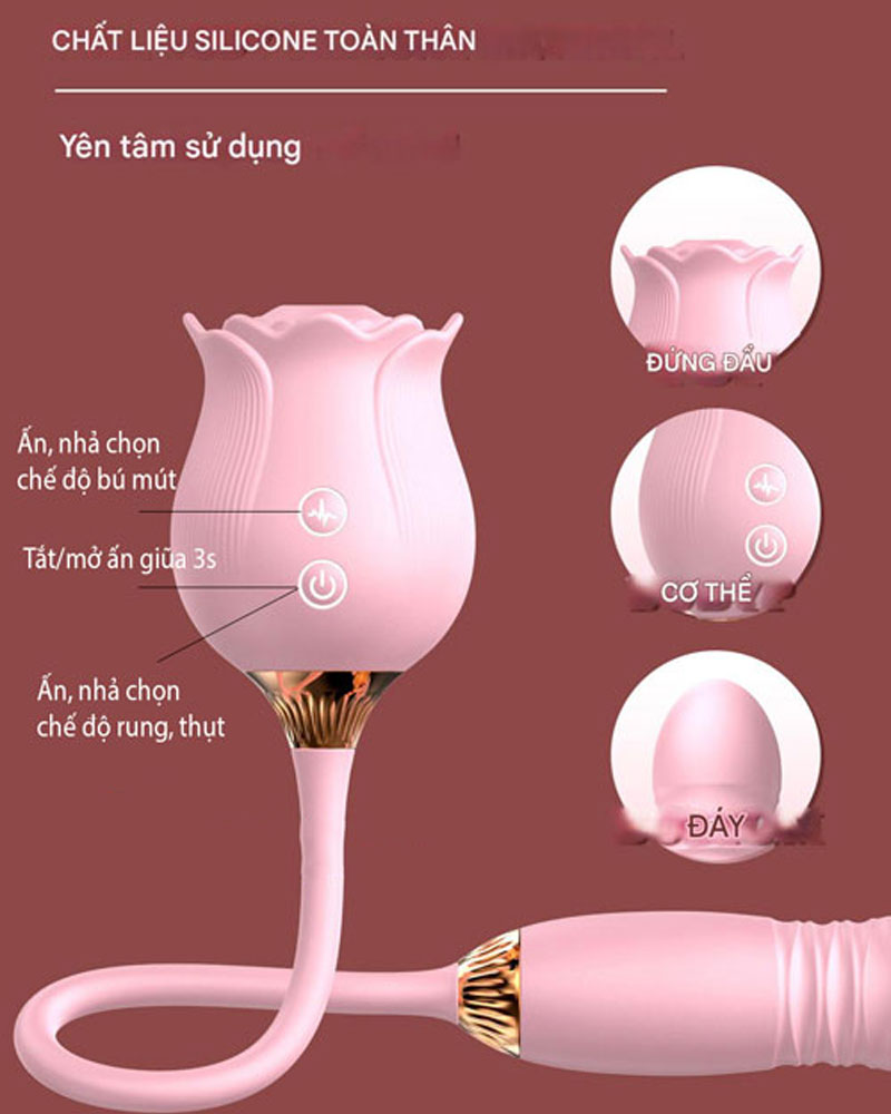 Máy Massage Vùng Kín Đa Năng – Rung, Thụt, Bú Mút Thư Giãn Máy Massage Vùng Kín Đa Năng – Rung, Thụt, Bú Mút Thư Giãn