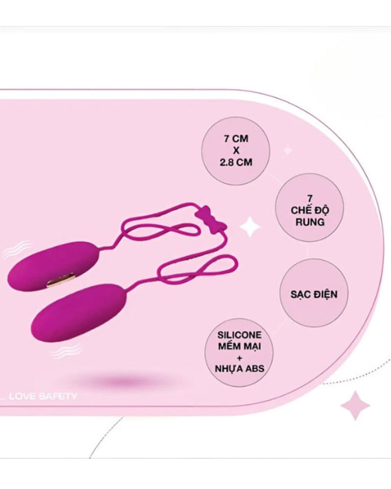 Trứng Rung 2 Đầu Aphrojoy Độc Đáo – Rung Độc Lập, 7 Chế Độ