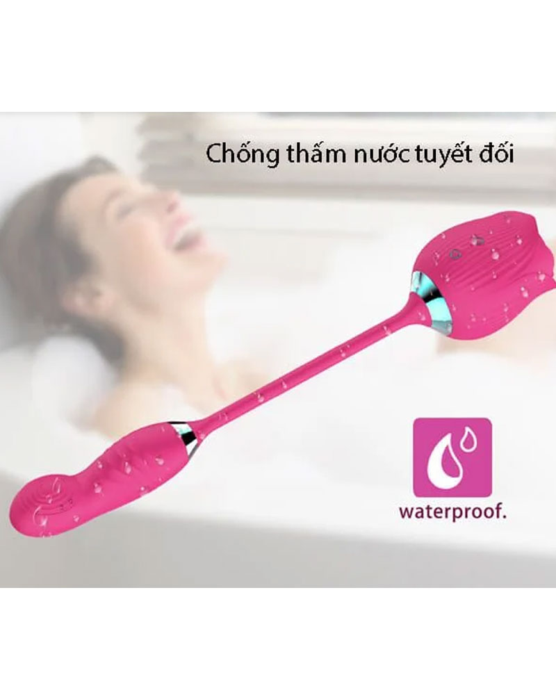 Trứng Rung Hoa Hồng Lưỡi Liếm Đuôi Ngón Tay Kích Thích Điểm G – 10 Chế Độ