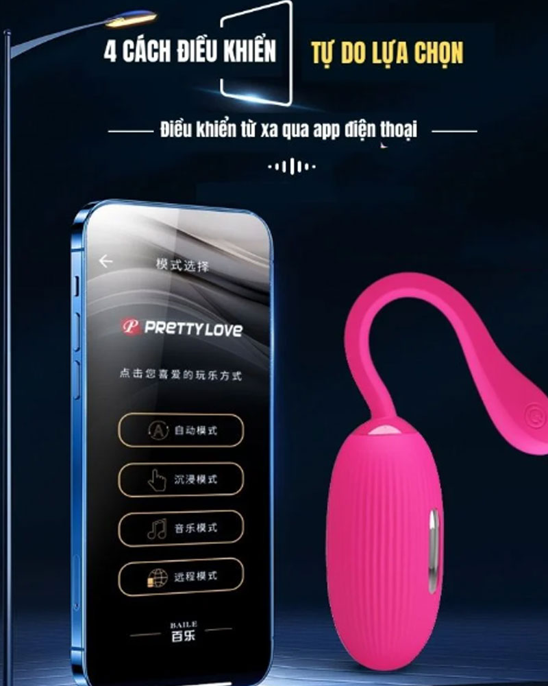 Trứng Rung Siêu Mềm 12 Chế Độ Prettylove Knucker