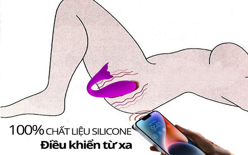 Trứng Rung Cá Heo Kết Nối Bluetooth Từ Xa Pretty Love – 12 Chế Độ Rung