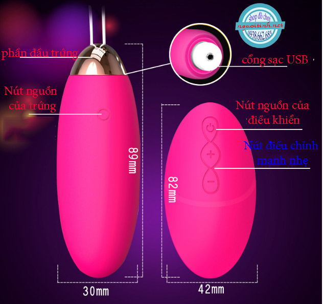 Trứng rung điều khiển từ xa kích thích điểm g