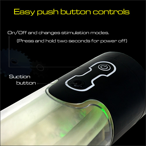 2 nút điều khiển gồm nút nguồn và nút thay đổi chế độ rung
